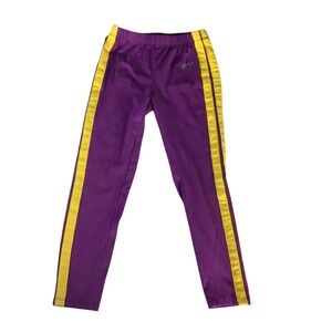 Athletetech Girls Purple Athletic Track Pants Yellow Stripes Size S/C Activewear